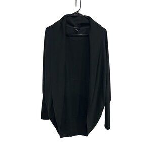 Mossimo Black Open Front Cardigan Sweater Size Large Cotton Minimalist Classic